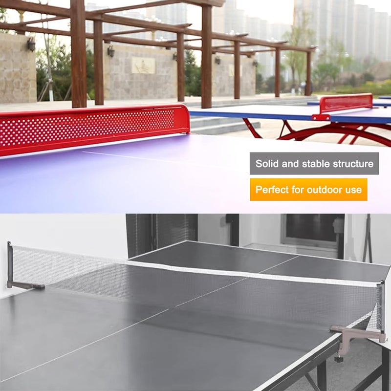 OYKSHDF Table Tennis Net, Outdoor Indoor Ping Pong Net Metal Frame, Replacement Compact Training Countertop Separator for Home Game Practice, 60.3" Length - Image 3